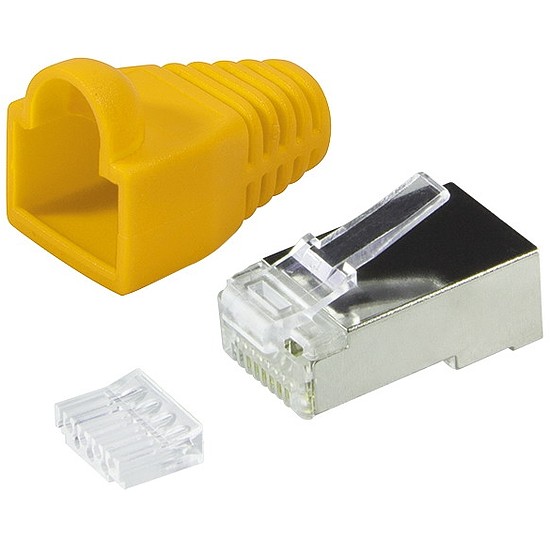 Logilink Modular Plug RJ45 Cat.6 STP, yellow, 100pcs (MP0022Y)