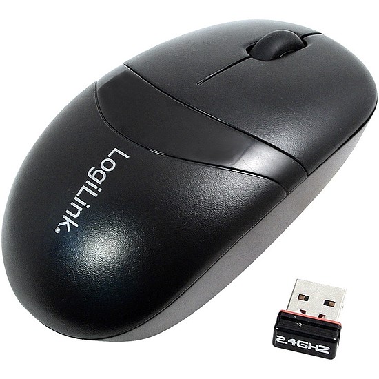 Logilink Mouse, Wireless 2,4G, Optical, BLACK (ID0069)