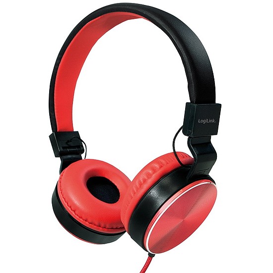 Logilink On-Ear Headphone , red (HS0049RD)