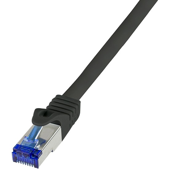 Logilink Patch cable Cat.6A S/FTP Ultraflex 3P/GHMT certified, black 0.25m (C6A013S)