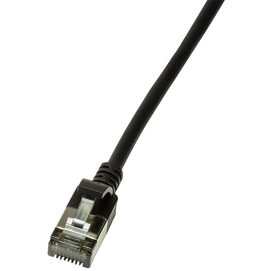 Logilink Patch cable Cat.6A STP TPE SlimLine black 1,5m (CQ9043S)