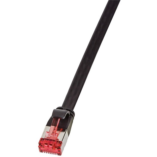 Logilink Patch Cable Flat Cat.6A Shielded 1,00m black (CF2033S)