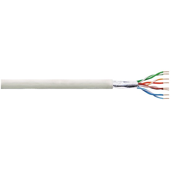 LogiLink Patch Cable F/UTP Cat.5e CCA EconLine PVC grey 100m (CPV0013)