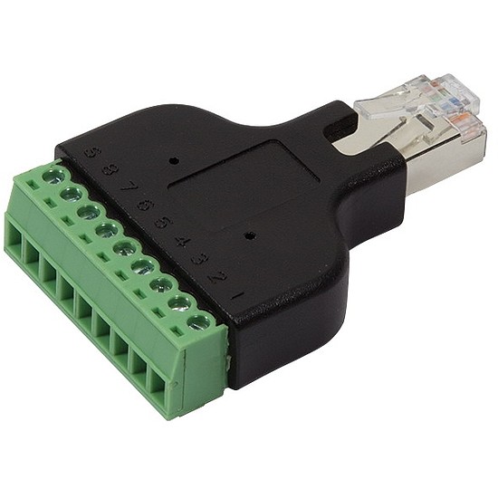 Logilink RJ45 Male to 8 Pin Screw Terminal Adapter (MP0050)