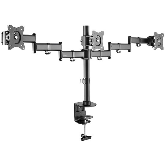 LogiLink Triple monitor desk mount, tilt -45/+45, swivel -45/+45, level adjustment 360,13 27 max8kg (BP0050)