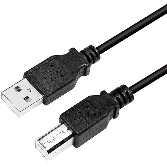 Logilink USB 2.0 Cable, AM to BM, black, 2m (CU0007B)