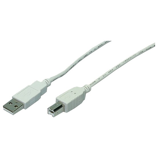 Logilink USB 2.0 Cable, AM to BM, grau, 5m (CU0009)