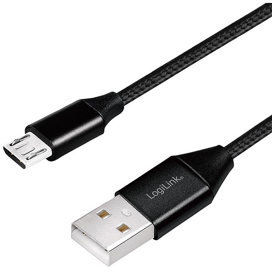 Logilink USB 2.0 Cable, AM to Micro BM, black, 0.3m (CU0143)