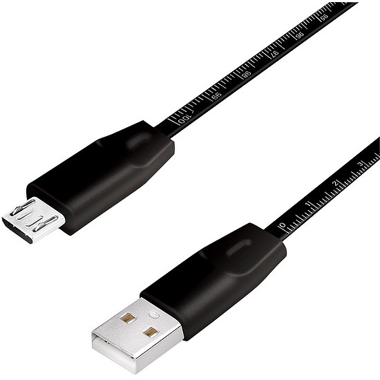 Logilink USB 2.0 Cable, AM to Micro BM, metric print cable, 1m (CU0158)