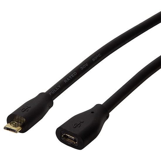 Logilink USB 2.0 Cable, Micro BM to Micro BF, 0.5m (CU0120)