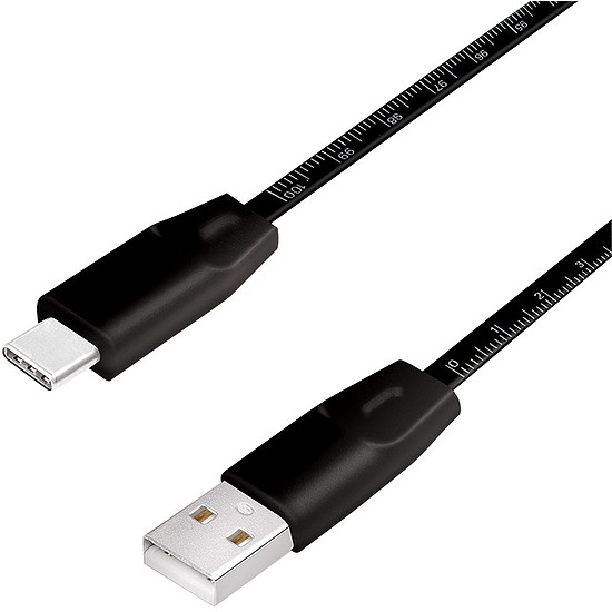 Logilink USB 2.0 Cable, USB-C M to USB AM, metric print cable, 1m (CU0157)