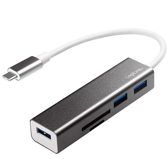 Logilink USB 3.2 Gen 1x1 USB-C 3-Port Hub, with Cardreader (UA0305)