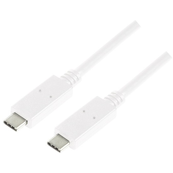 Logilink USB 3.2 Gen 2x1 Cable, USB-C to USB-C , white, 1 m (CU0131)