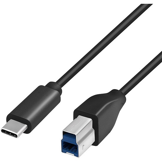 Logilink USB 3.2 Gen1x1 Cable, USB-C M to USB BM, black, 2 m (CU0163)