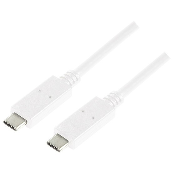 Logilink USB 3.2 Gen2x1 Cable, USB-C to USB-C , white, 0.5m (CU0130)