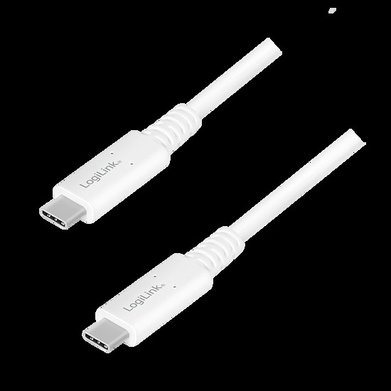 Logilink USB 4 Gen 3 Type-C kábel, C/M-USB-C/M, PD, AV, 0,8 m (CU0180)