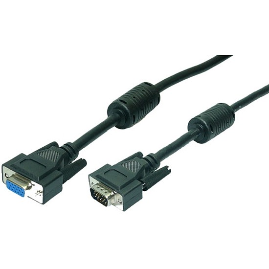 LogiLink VGA Cable, male/female, black, 1,8m (CV0004)