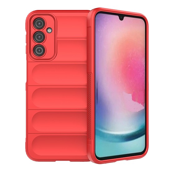 Magic Shield Case Samsung Galaxy A24 4G flexibilis páncélozott borítás piros