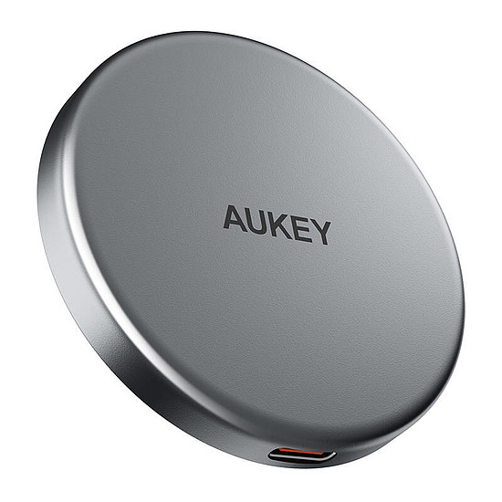 Mágneses vezeték nélküli töltő MagFusion Aukey LC-MC10, 15W Qi2 fekete