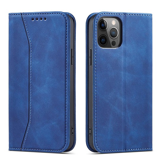 Magnet Fancy Case Case tok iPhone 12 Pro Max Pouch Card pénztárcakártya állványhoz, kék