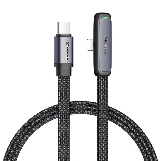 Mcdodo CA-3350 USB-USB-C sarokkábel, 1,2 m fekete