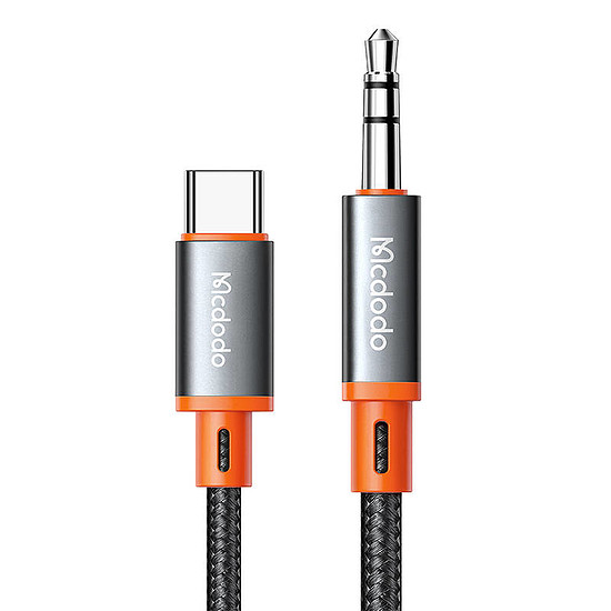 Mcdodo CA-900 USB-C 3,5 mm-es AUX mini jack kábel 1,8 m fekete (CA-0900)