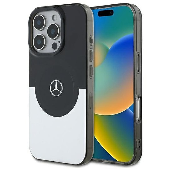 Mercedes Double Layer BiColor MagSafe tok iPhone 16 Pro-hoz - ezüst