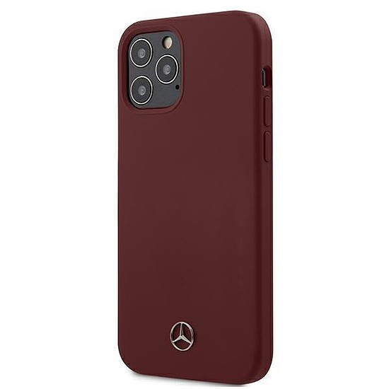 Mercedes MEHCP12MSILRE iPhone 12/12 Pro 6.1" red/piros keménytokos szilikon vonal