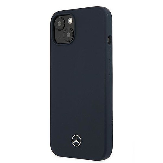 Mercedes MEHCP13SSILNA iPhone 13 mini 5.4" sötétkék keménytokos szilikon vonal