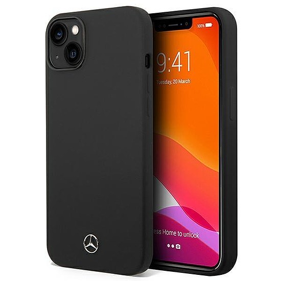 Mercedes Silicone Line tok iPhone 14 Plus-hoz - fekete