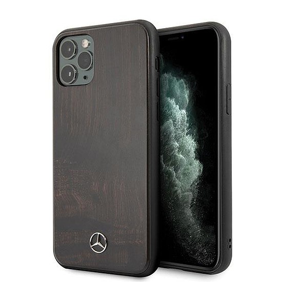 Mercedes Wood Line Rosewood tok iPhone 11 Pro-hoz - barna