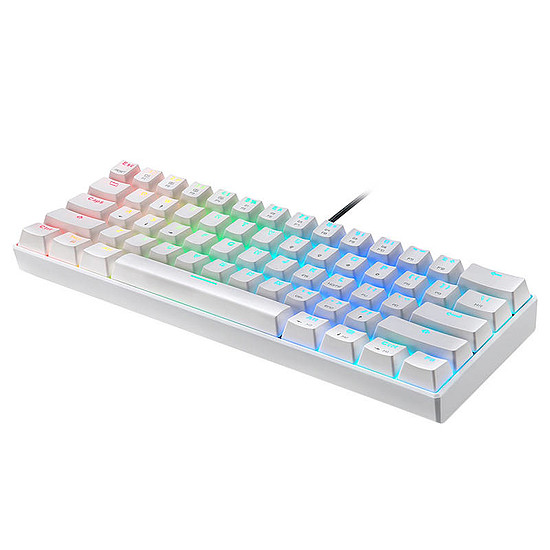 Motospeed CK61 RGB mechanikus ANGOL kiosztású billentyűzet, fehér (CK61 whiteblue)