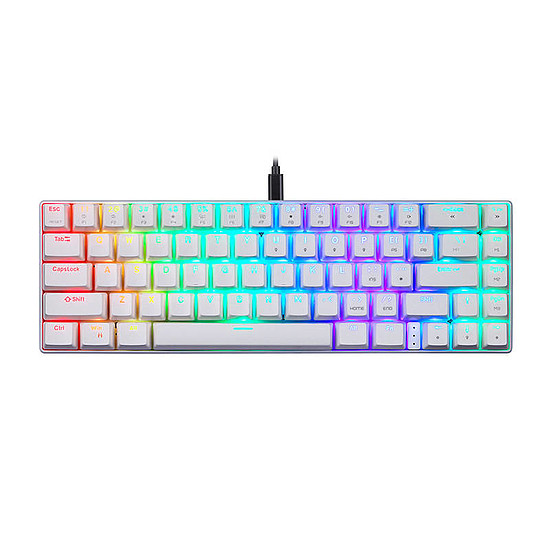 Motospeed CK67 Mechanikus ANGOL kiosztású játékbillentyűzet RGB, fehér (CK67-WhiteRed)