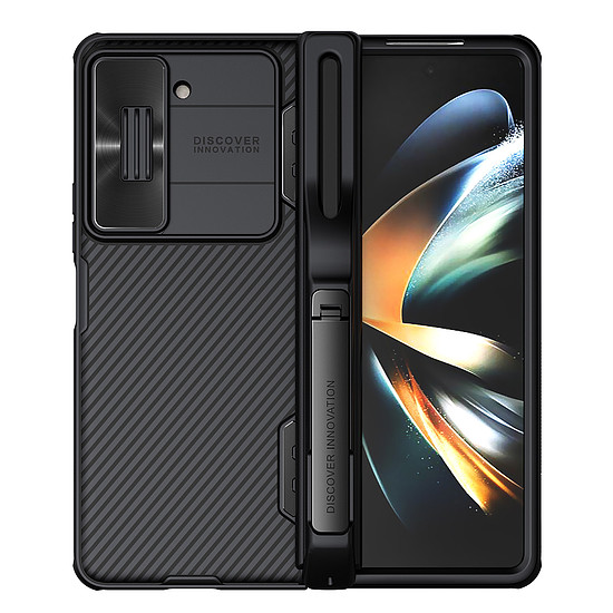 Nillkin CamShield összecsukható tok Samsung Galaxy Z Fold 5 telefonhoz, kiegészítő ceruzatartóval - fekete