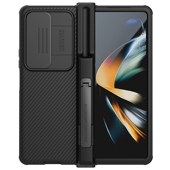 Nillkin CamShield Pro tok (öltöny) Samsung Galaxy Z Fold 4 fedélhez, fekete kameratartó állvánnyal