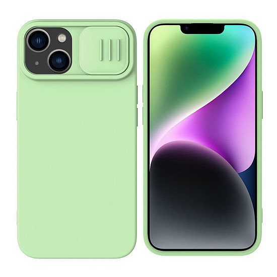 Nillkin - CamShield Silky MagSafe szilikon - iPhone 15 Plus - Menta zöld