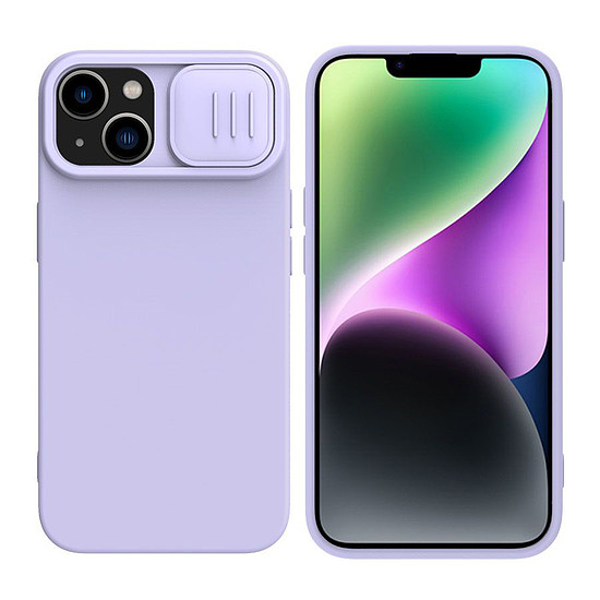 Nillkin - CamShield Silky MagSafe szilikon - iPhone 15 Plus - Misty Purple