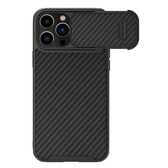 Nillkin Synthetic Fiber S Case iPhone 14 Pro fekete kameraburkolattal