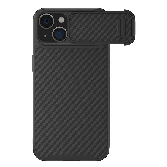 Nillkin Synthetic Fiber S tok iPhone 14 Plus fekete kameraborítással