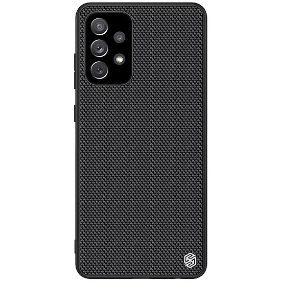 Nillkin Textured Case masszív burkolat gél kerettel és nylon hátul Samsung Galaxy A72 4G fekete