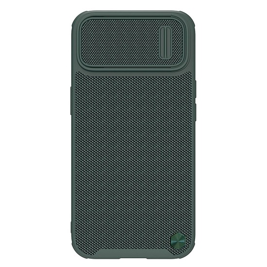 Nillkin Textured S Case iPhone 14 Páncélozott tok, zöld kameraburkolattal