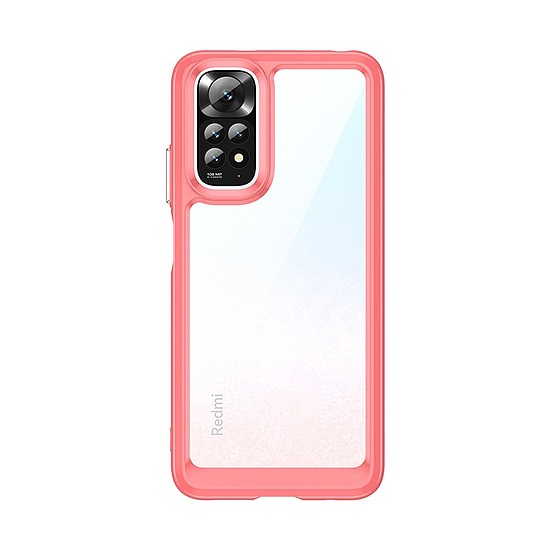 Outer Space Case Cover Xiaomi Redmi Note 11 kemény borító, gél kerettel piros