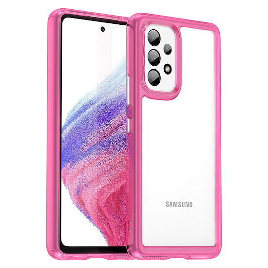 Outer Space Case Samsung Galaxy A53 5G készülékhez, rugalmas rózsaszín kerettel