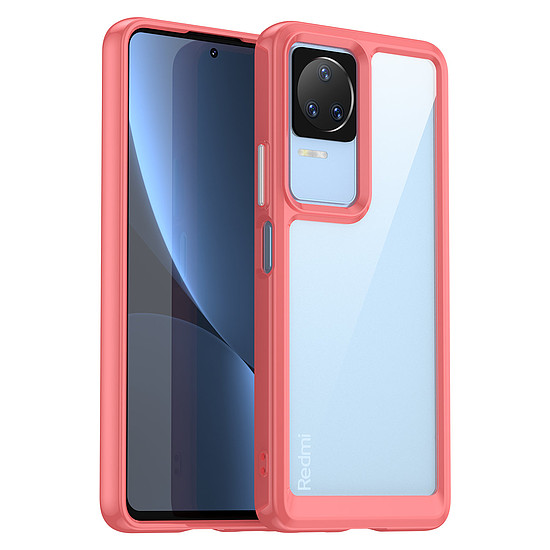 Outer Space Case Xiaomi Poco F4 5G borítás rugalmas kerettel piros