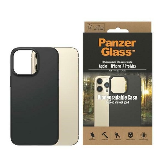 PanzerGlass biológiailag lebomló tok iPhone 14 Pro Max készülékhez - fekete