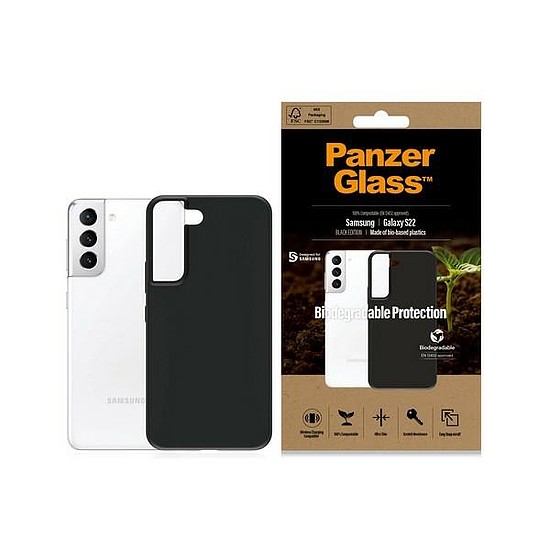 PanzerGlass biológiailag lebomló tok Samsung Galaxy S22 készülékhez - fekete