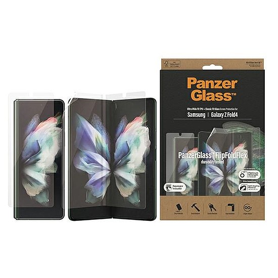 PanzerGlass Classic Fit ultraszéles antibakteriális edzett üveg a Samsung Galaxy Z Fold4 készülékhez