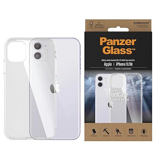 PanzerGlass ClearCase antibakteriális katonai minősítésű tok iPhone 11 / XR készülékhez - átlátszó