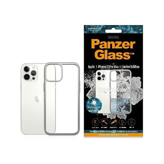 PanzerGlass ClearCase tok iPhone 12 Pro Max telefonhoz - átlátszó és ezüst