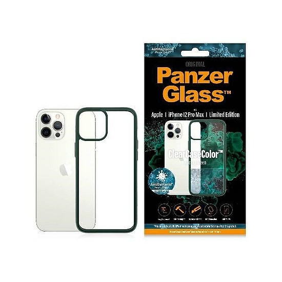 PanzerGlass ClearCase tok iPhone 12 Pro Max telefonhoz - átlátszó és zöld